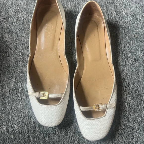 Valentino White Python Flats, size 39.5 - Picture 6 of 9